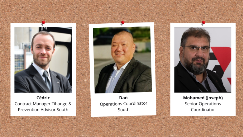 Cédric, Dan et Mohamed 'Joseph'